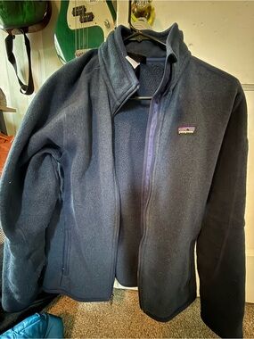 Patagonia Navy/Black Full‑Zip Fleece Jacket